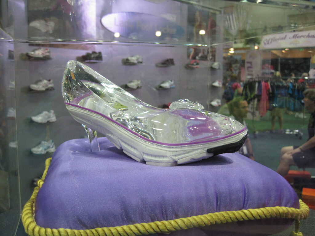 glass slipper running shoe