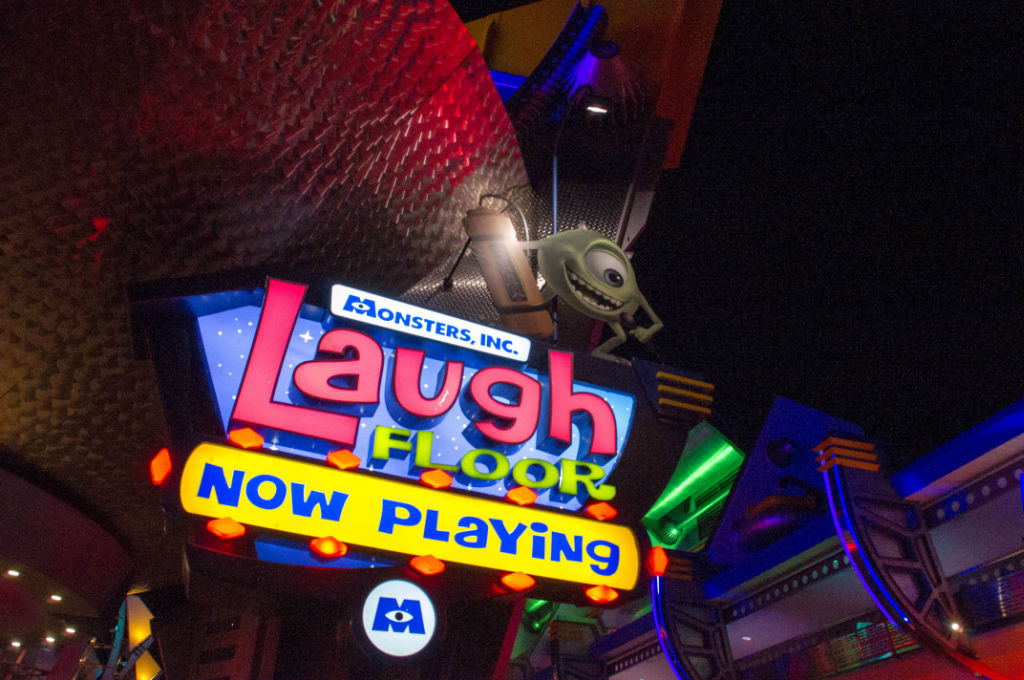Laugh Floor Marquee. I like the neon.