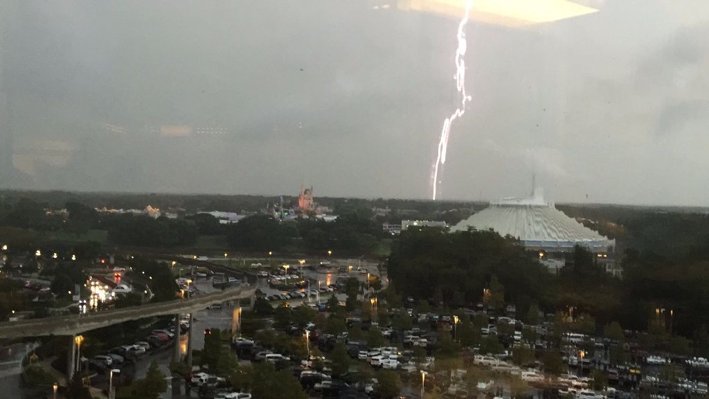 July 3 Lightning storm Magic Kingdom