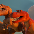 A trio of t-rexes good dinosaur - d23