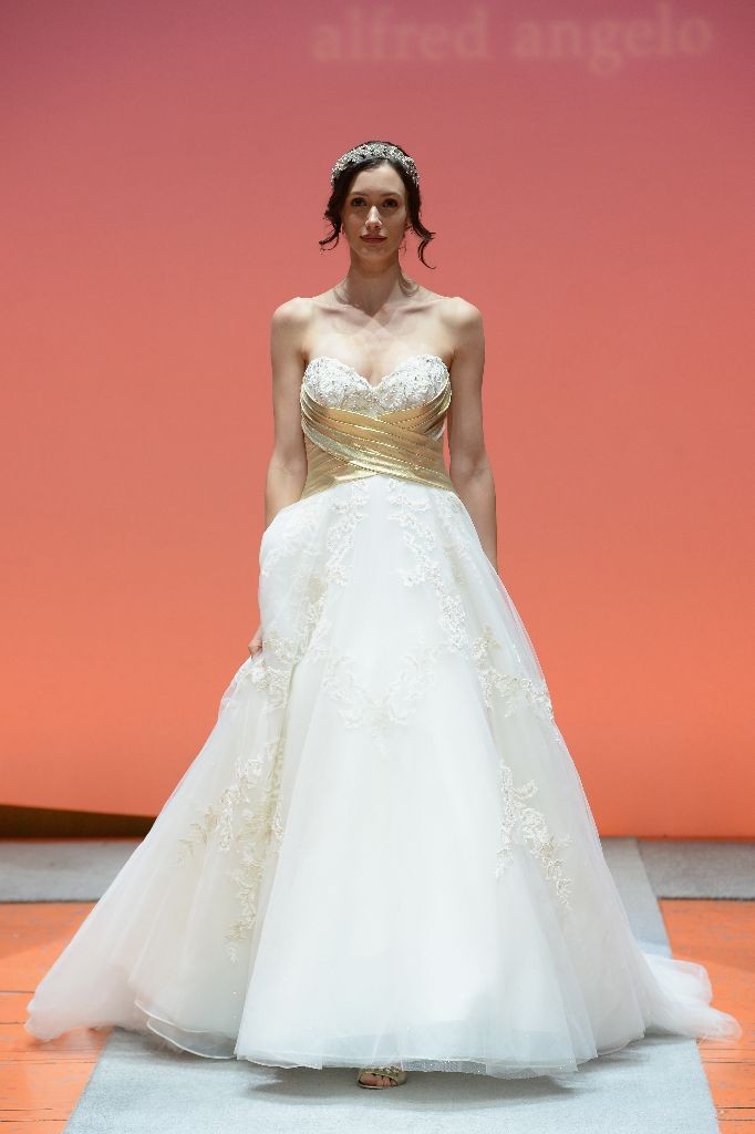 2016 Alfred Angelo Disney Fairy Tale Weddings Bridal Collection Fashion Show Debut Snow White