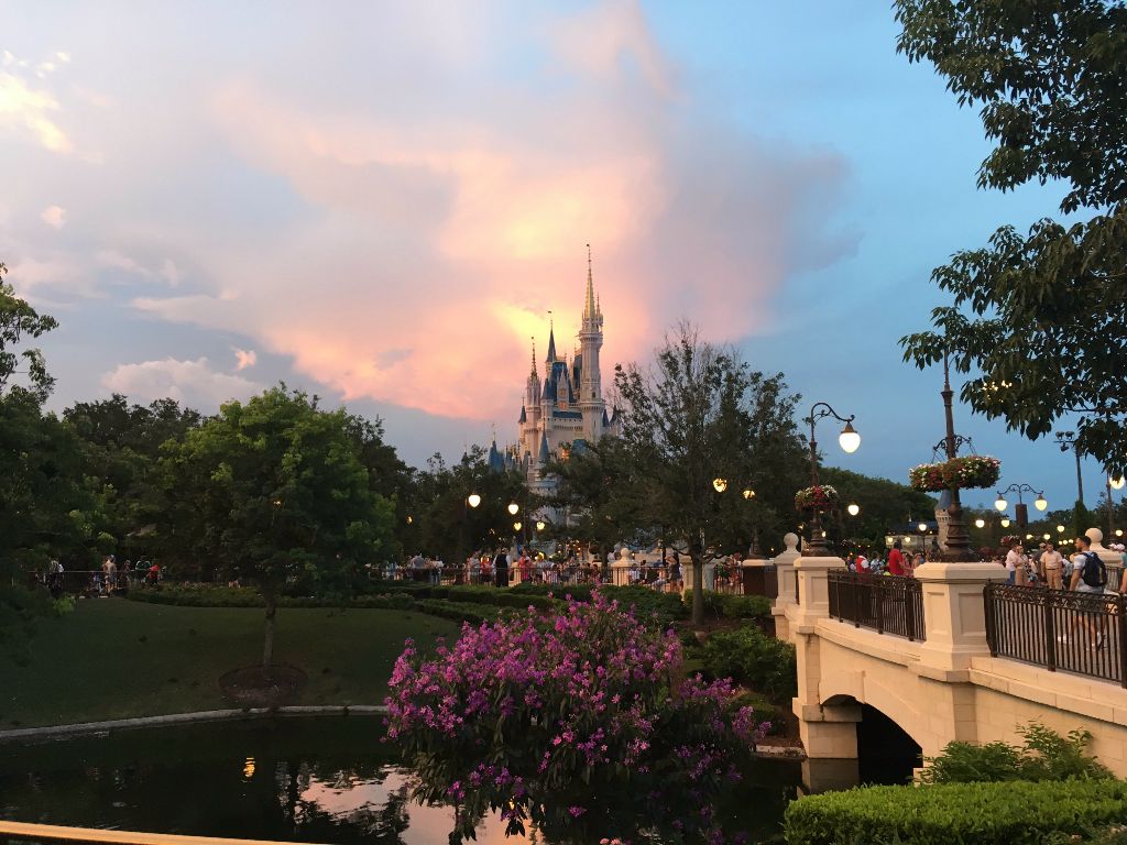 Sunset over Cinderella Castle - Wordless Wednesday