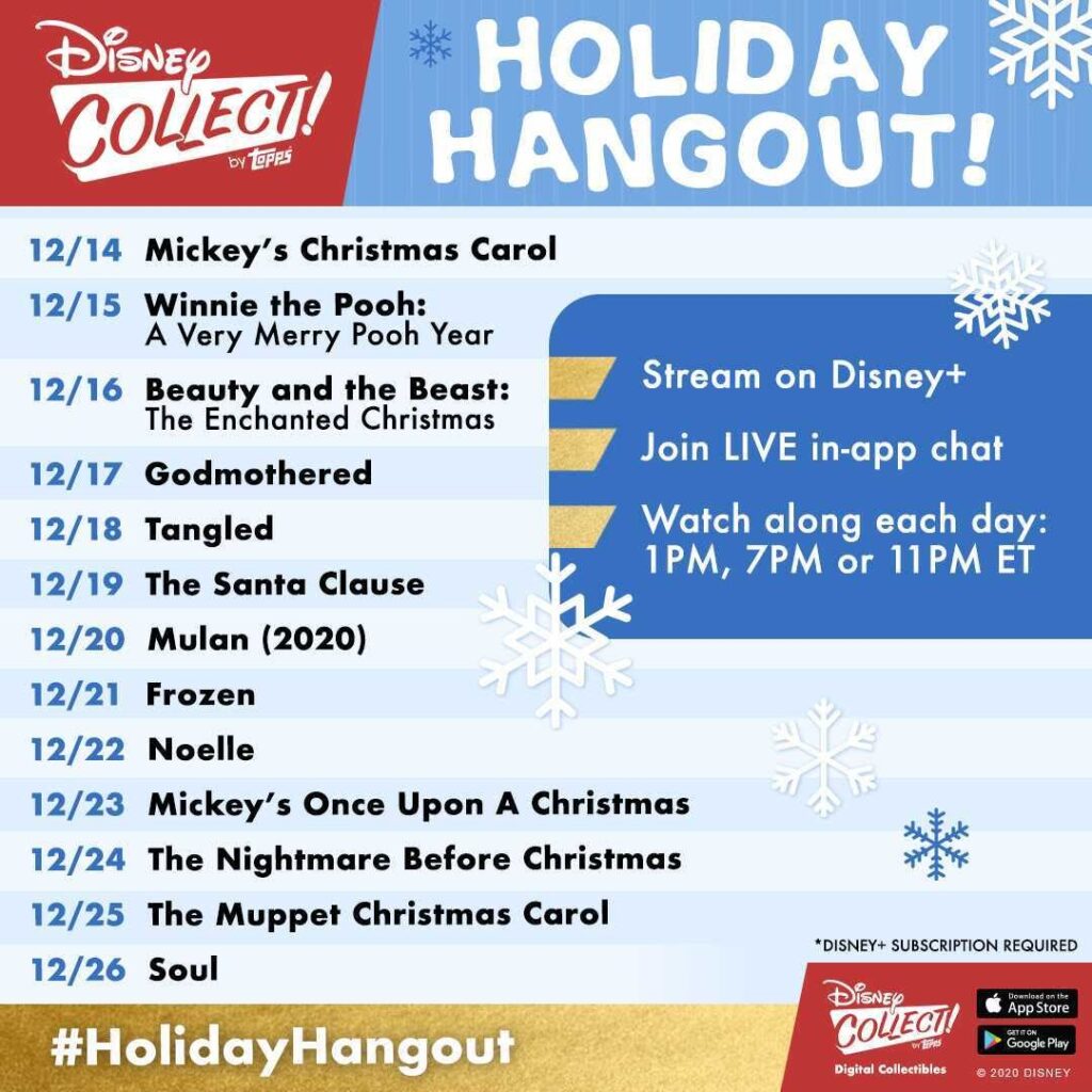 disney collect Topps holiday hangout