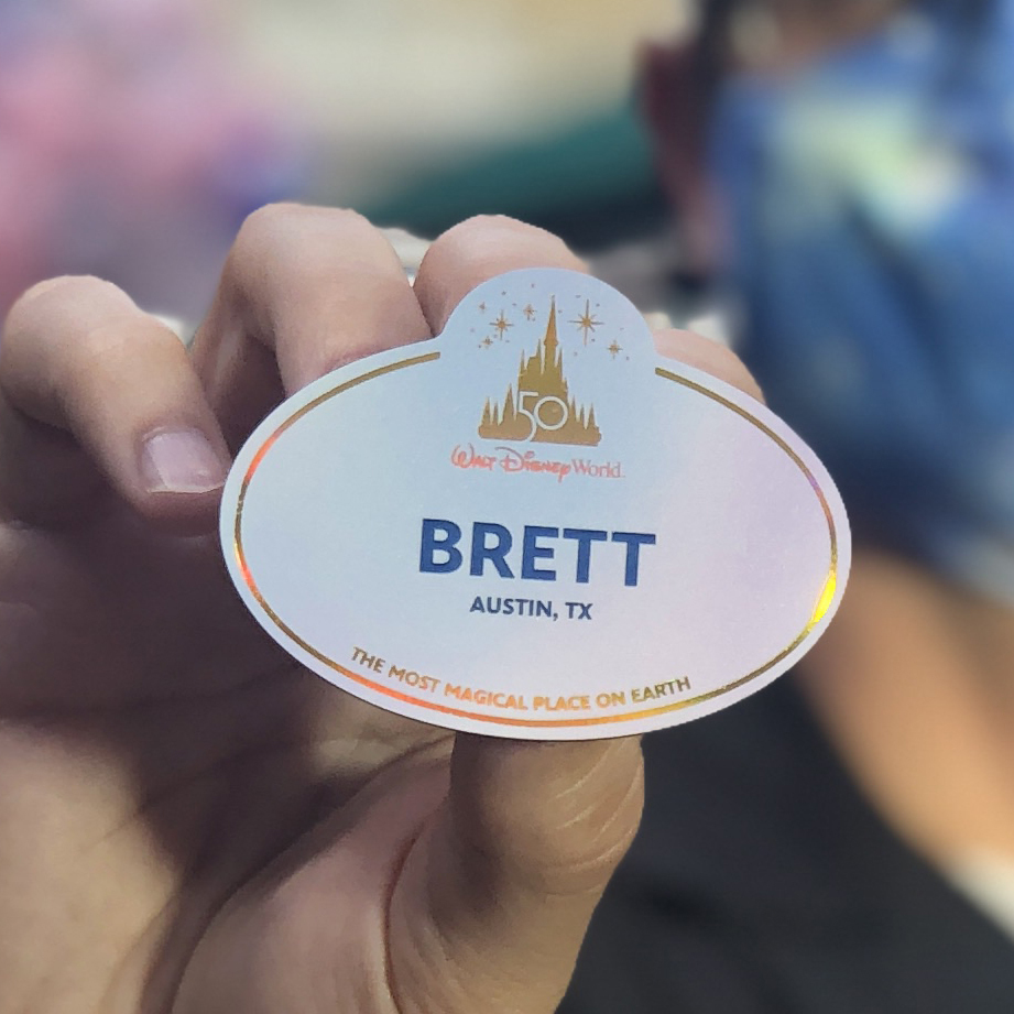 wdw cast name tag 50th