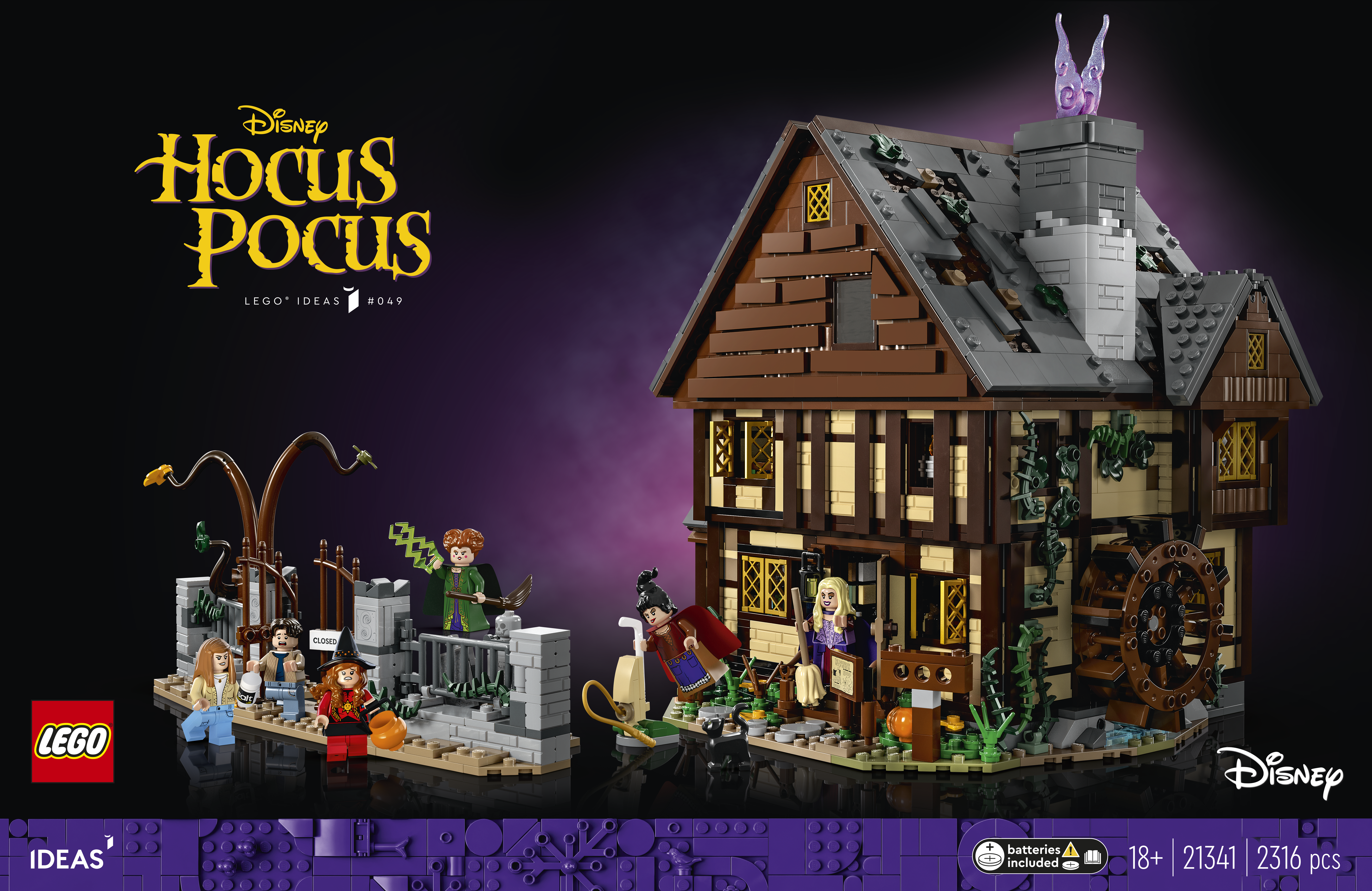 LEGO Ideas Disney Hocus Pocus – The Sanderson Sisters’ Cottage set