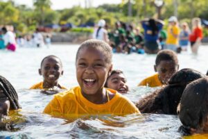 World's Largest Swimming Lesson at Disney's Typhoon Lagoon Water